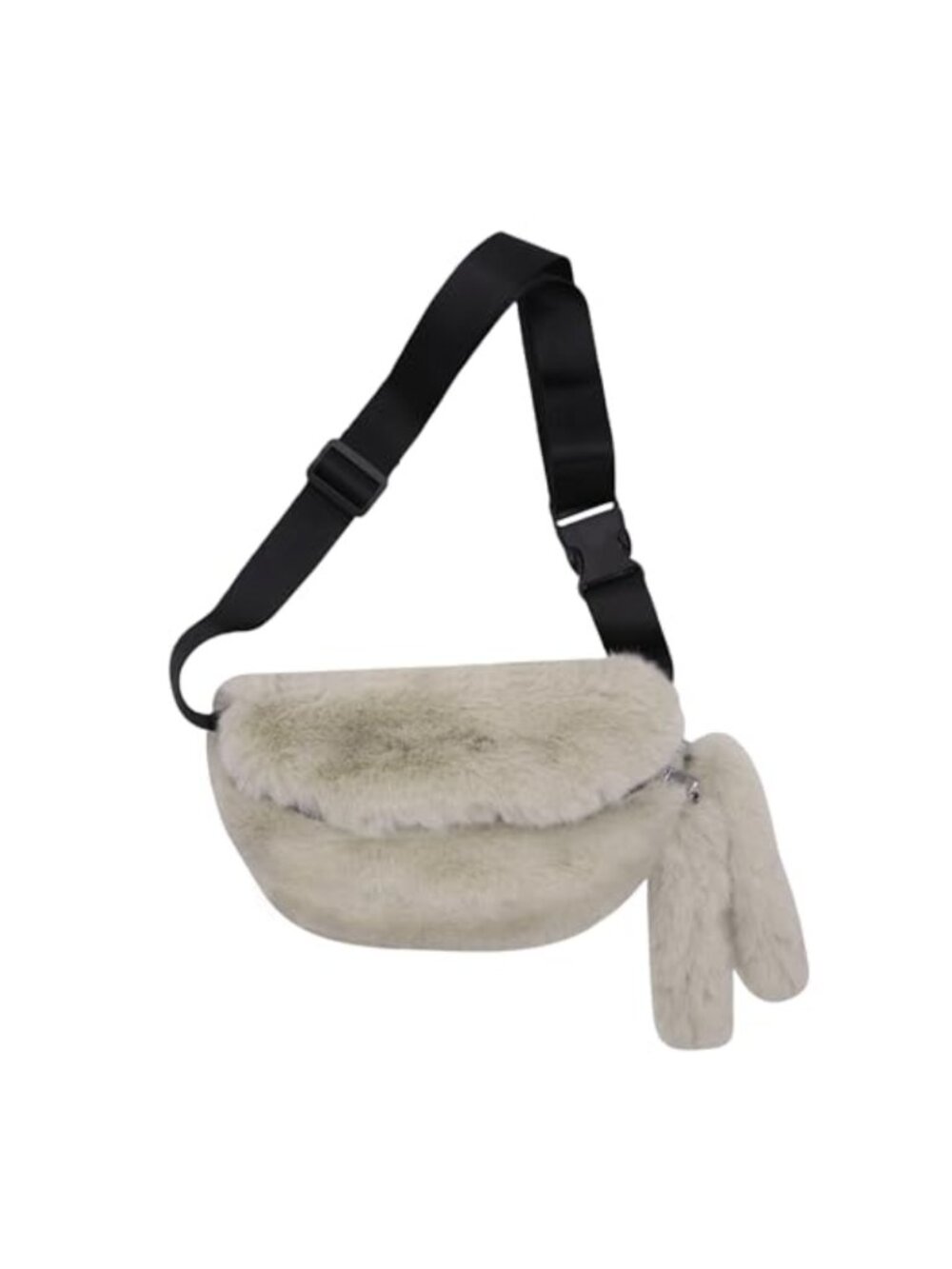 Faux Fur Fuzzy Fanny Pack Belt Bag Adjustable Strap Waist Pouch